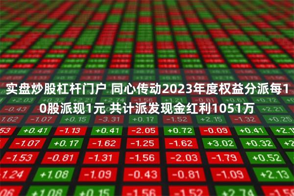 实盘炒股杠杆门户 同心传动2023年度权益分派每10股派现1元 共计派发现金红利1051万