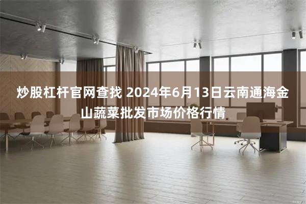 炒股杠杆官网查找 2024年6月13日云南通海金山蔬菜批