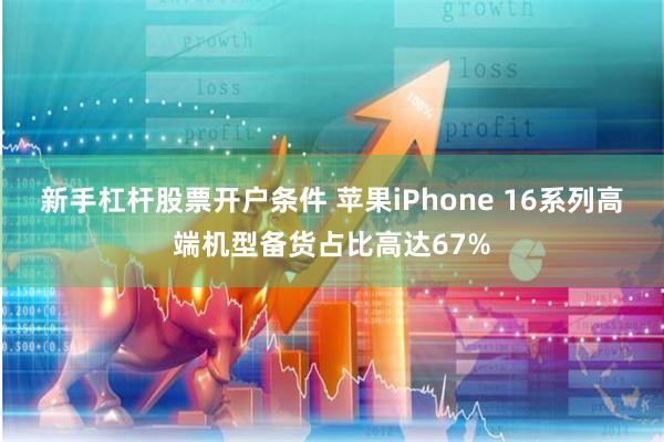 新手杠杆股票开户条件 苹果iPhone 16系列高端机型