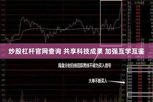 炒股杠杆官网查询 共享科技成果 加强互学互鉴