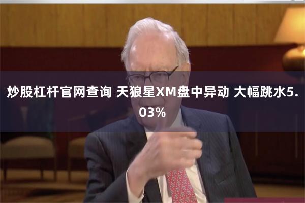 炒股杠杆官网查询 天狼星XM盘中异动 大幅跳水5.03%